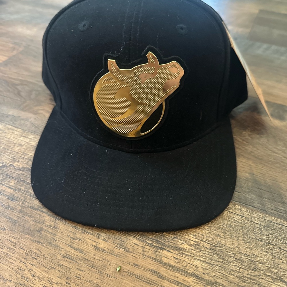 Black Cap with Gold Bull Logo